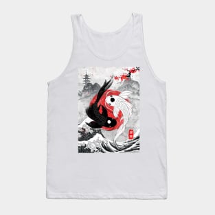 Japanese Koi Fish yingyang Tank Top